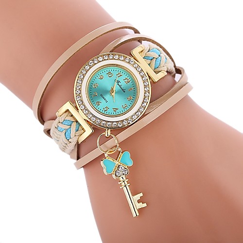 

Women's Bracelet Watch Wrap Bracelet Watch Analog Quartz Ladies Casual Watch Imitation Diamond / One Year / Quilted PU Leather