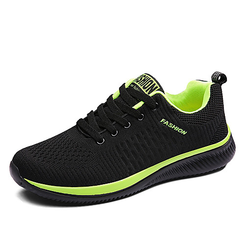 

Men's Spring & Summer Sporty Athletic Trainers / Athletic Shoes Running Shoes Elastic Fabric / Tissage Volant Non-slipping Black / Red / Black / Black / Green