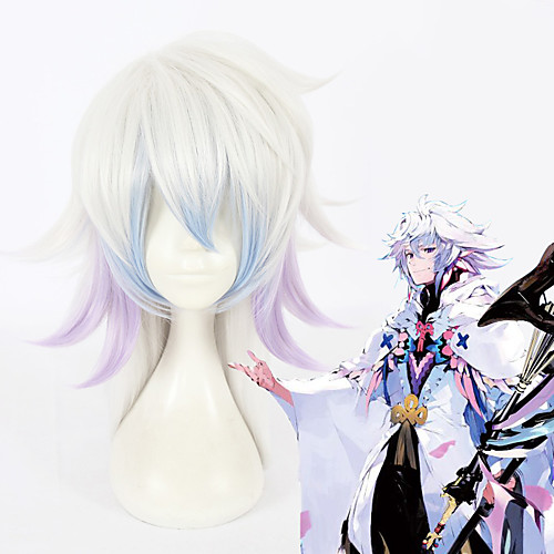 

Fate / Grand Order FGO Merlin Cosplay Wigs All 18 inch Heat Resistant Fiber Anime Wig