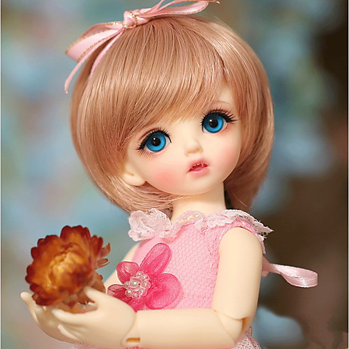 

OuenElfs 10 inch Girl Doll Ball-joined Doll / BJD Blythe Doll Baby Girl Cute Exquisite High-Temperature Resistant Fibre Wigs Full Body Silicone Karou with Clothes and Accessories for Girls' Birthday