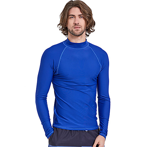 

SBART Men's Rash Guard Nylon Sun Shirt Swim Shirt SPF50 UV Sun Protection Quick Dry Long Sleeve Diving Solid Colored Spring, Fall, Winter, Summer / Stretchy