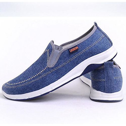 

Men's Moccasin Canvas Spring Loafers & Slip-Ons Light Blue / Dark Blue / Outdoor