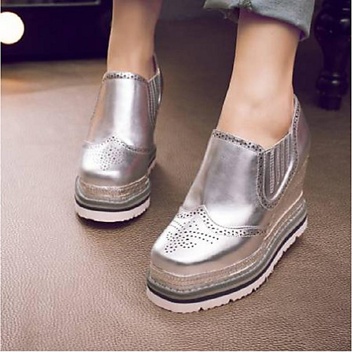 

Women's Loafers & Slip-Ons Creepers Nappa Leather Comfort Spring & Summer Silver / Red