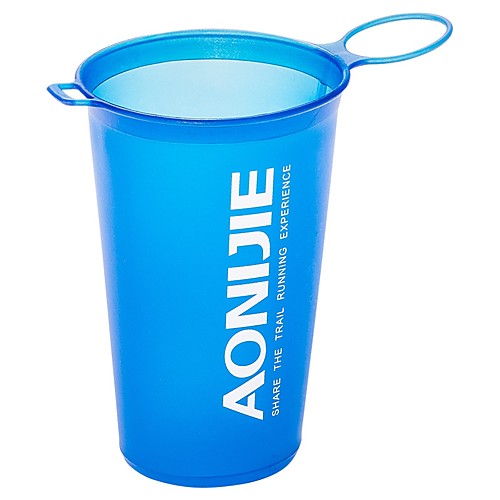 

AONIJIE Camping Collapsible Bucket 0.2 L One-piece Suit Folding TPU for Outdoor Hiking Racing Camping Transparent Blue Grey
