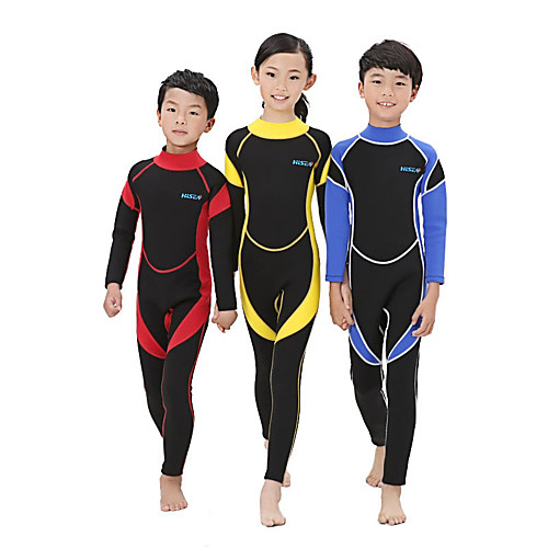 

Boys' Girls' Full Wetsuit 2.5mm SCR Neoprene Diving Suit Long Sleeve Back Zip / Stretchy
