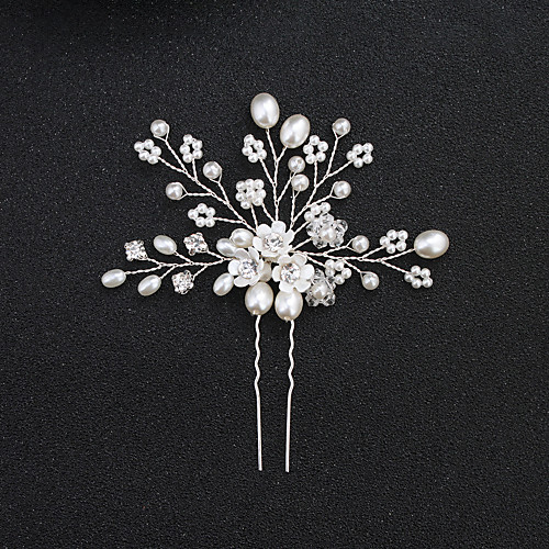

Alloy Hair Clip with Flower 1pc Wedding / Special Occasion Headpiece