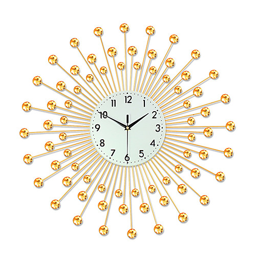 

Creative Fashion Metal Mute Wall Clock - Modern Contemporary Fashion Glasses & Metal Round Indoor / Outdoor