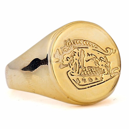 

Men's Ring Signet Ring 1pc Gold Titanium Steel Round Geometric Vintage Punk European Street Club Jewelry Vintage Style Stylish Animal Cool