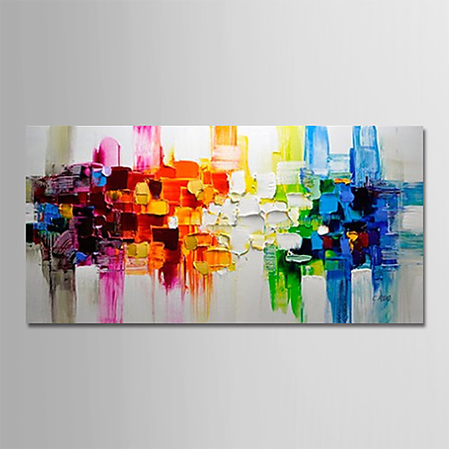 

Oil Painting Hand Painted - Abstract Landscape Modern Rolled Canvas