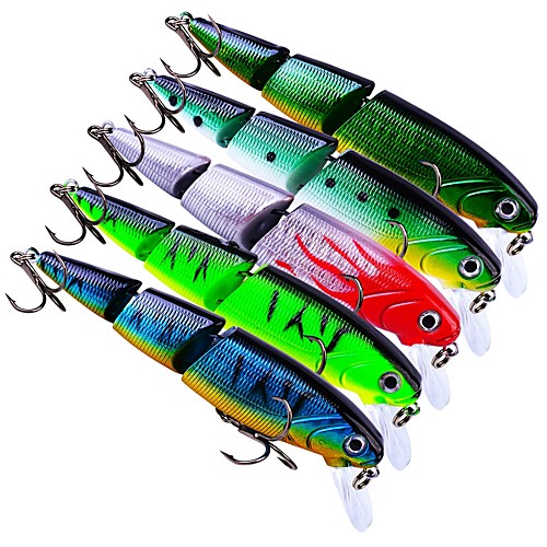 

5 pcs Fishing Lures Multi Jointed Swimbaits Outdoor 3 Segment Sinking Bass Trout Pike Bait Casting Lure Fishing General Fishing