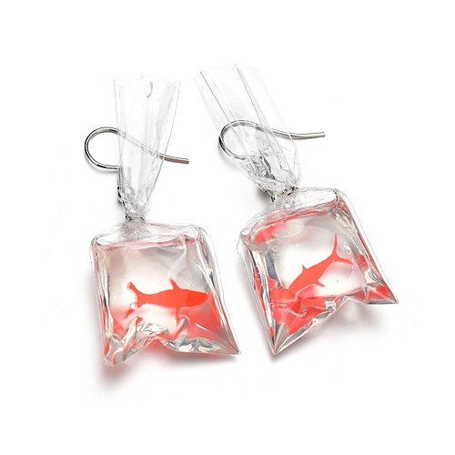 

Women's Drop Earrings Sculpture Fish Ladies Cartoon Trendy Resin Earrings Jewelry Silver For Party / Evening Holiday 1 Pair