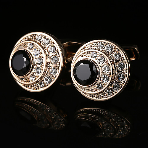 

Cufflinks Basic Elegant Alloy Brooch Jewelry Golden For Party Gift