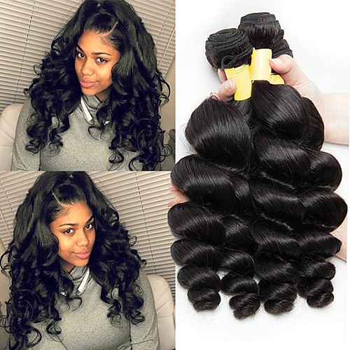 

3 Bundles Hair Weaves Malaysian Hair Wavy Human Hair Extensions Remy Human Hair 100% Remy Hair Weave Bundles 300 g Natural Color Hair Weaves / Hair Bulk Human Hair Extensions 8-28 inch Natural Color