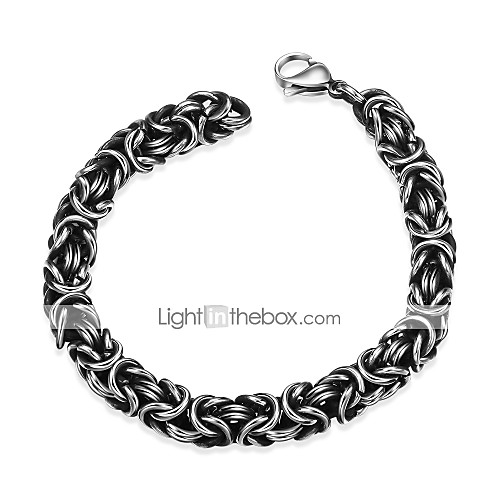 

Men's Chain Bracelet Vintage Bracelet Braided Creative Vintage Punk Steel Stainless Bracelet Jewelry Black For Street Going out