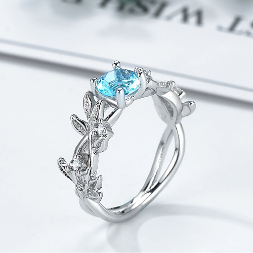 

Ring Stylish Silver Copper Platinum Plated Imitation Diamond Flower Petal Aquarius Ladies Sweet Lolita Trendy 1pc 5 6 7 8 9 / Women's