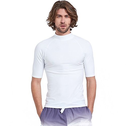 

SBART Men's Rash Guard Sun Shirt Swim Shirt SPF50 UV Sun Protection Quick Dry Short Sleeve Surfing Solid Colored Spring, Fall, Winter, Summer / Stretchy