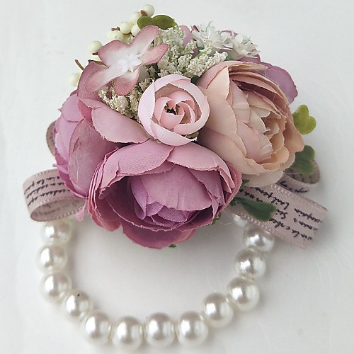 

Wedding Flowers Boutonnieres / Wrist Corsages Wedding / Party Evening Polyester 3.94 inch