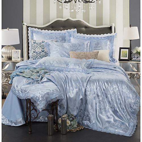 

Duvet Cover Sets Luxury Polyster Jacquard 4 PieceBedding Sets / 300 / 4pcs (1 Duvet Cover, 1 Flat Sheet, 2 Shams)