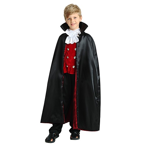 

Cosplay Costume Teen Boys' Halloween Halloween Carnival Children's Day Festival / Holiday Polyster Black Easy Carnival Costumes Solid Colored Halloween / Top / Pants / Cloak / Top / Pants
