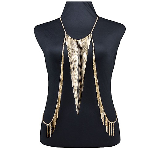 

Body Chain Ladies Hyperbole Fashion Women's Body Jewelry For Club Bar Stylish Alloy Creative Gold 1pc