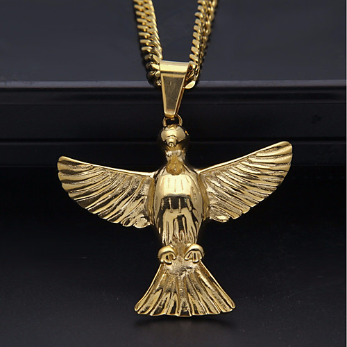 

Men's Pendant Necklace Chain Necklace Cuban Link Foxtail chain Eagle Statement European Hip-Hop egyptian Steel Stainless Gold Silver 70 cm Necklace Jewelry 1pc For Gift Street