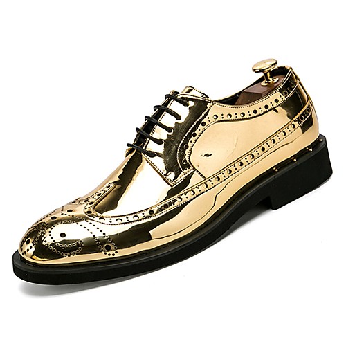 

Men's Oxfords Comfort Shoes Outdoor Patent Leather Black Gold Silver Fall