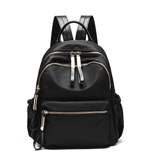 

PU Zipper School Bag Daily Black