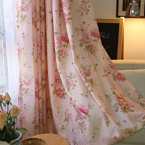 

Two Panel Korean Rural Style Living Room Bedroom Dining Room Children's Room Printing Curtains