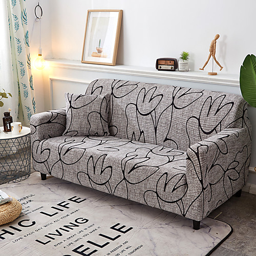 

Sofa Cover Stretch Cheap Slipcovers Soft Durable Couch Cover 1 Piece Spandex Jacquard Fabric Washable Furniture Protector Armchair Loveseat L-shape