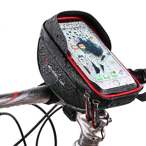 

Wheel up Cell Phone Bag Bike Handlebar Bag 6 inch Touch Screen Reflective Cycling for Cycling iPhone X iPhone XR Red Black Mountain Bike / MTB Road Bike / iPhone XS / iPhone XS Max