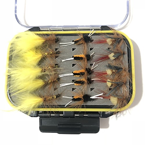 

30 pcs Flies Fishing Lures Flies Handmade Case Included Easy Install Floating Sinking Bass Trout Pike Sea Fishing Fly Fishing Bait Casting Feathers Carbon Steel / Carp Fishing / Lure Fishing