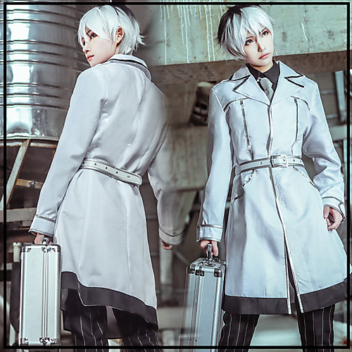 

Inspired by Tokyo Ghoul Ken Kaneki Sasaki Haise Anime Cosplay Costumes Japanese Cosplay Suits Stripes Anime Coat Shirt Pants For Men's / Belt / Tie / Belt / Tie