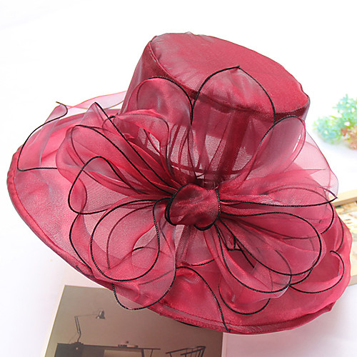 

Organza Hats with Bowknot 1pc Wedding / Party / Evening Headpiece