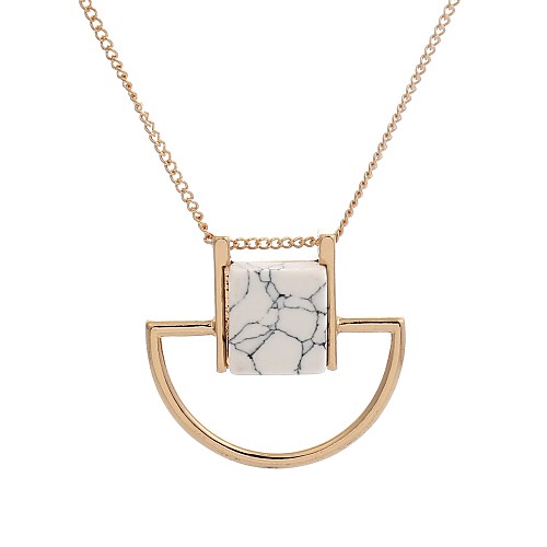 

Women's Turquoise Charm Necklace Vintage Style Lasso Ladies Rustic / Lodge Simple Tattoo Style Marble Chrome Gold 70 cm Necklace Jewelry 1pc For Street Bikini