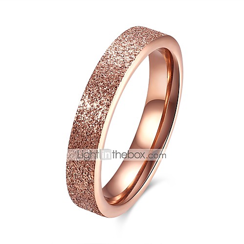 

Women's Band Ring 1pc Rose Gold Titanium Steel Steel Stainless Circle Ladies Classic Basic Daily Work Jewelry Classic Stylish Creative Lovely