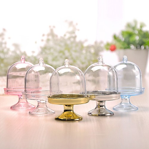 

Circular Plastic Favor Holder with Split Joint Favor Boxes - 12pcs