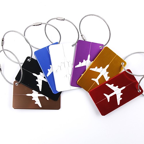 

Luggage Tag Luggage Accessory Aluminium Alloy 1pc Black Golden White / Silver Travel Accessory