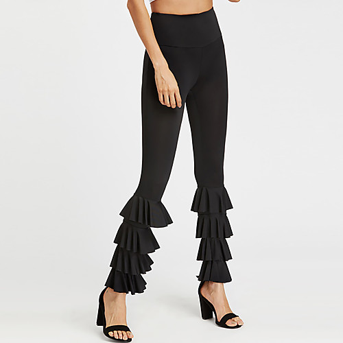 

Latin Dance Pants Ruching Women's Training Performance High Cotton / nylon with a hint of stretch