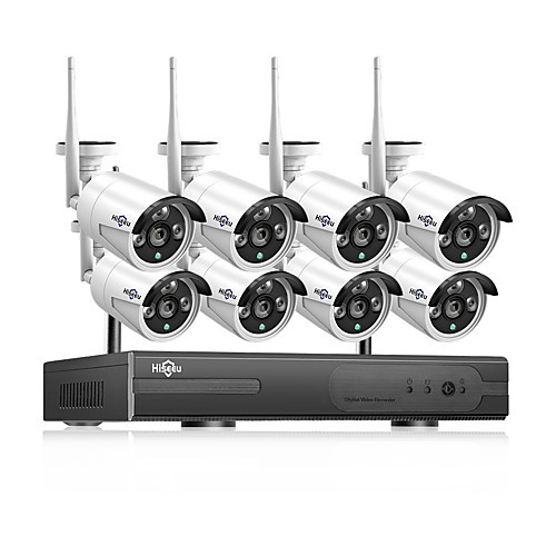 

Hiseeu 1080P Wireless CCTV System HDD 2MP 8CH Powerful NVR IP IR-CUT CCTV Camera IP Security System Surveillance Kits Day and Night Remote Viewing