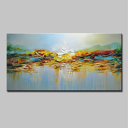 

Oil Painting Hand Painted - Abstract / Landscape Modern Canvas