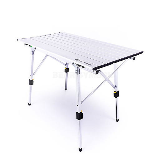 

BEAR SYMBOL Camping Table Outdoor Anti-Slip Folding Aluminium for Fishing Camping - Silver
