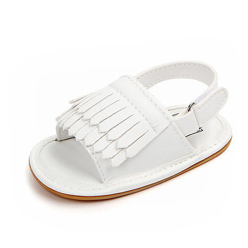 

Girls' Comfort / First Walkers PU Sandals Infants(0-9m) / Toddler(9m-4ys) Tassel White / Pink / Gold Summer / Rubber