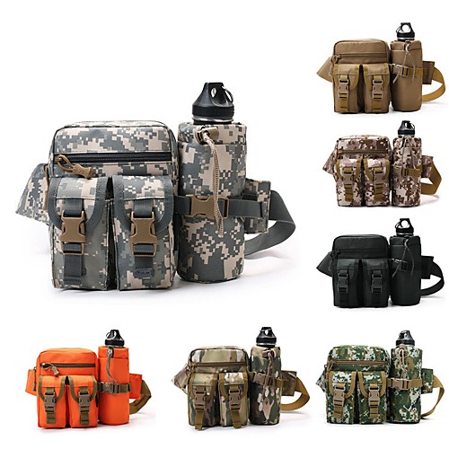 

6 L Hiking Waist Bag Military Tactical Backpack Multifunctional Anatomic Design Wear Resistance Outdoor Hiking Camping Nylon Grey Camouflage Khaki