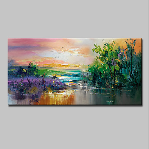 

Oil Painting Hand Painted - Landscape / Floral / Botanical Modern Canvas