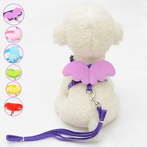 

Dog Cat Harness Foldable Vest For Dog / Cat Solid Colored Plastics Purple Yellow