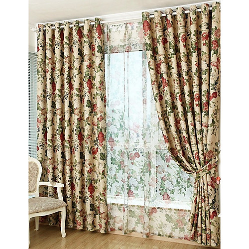 

Country Blackout Curtains Drapes Two Panels Curtain / Dining Room