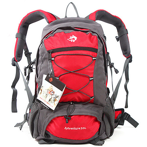 

Jungle King 35 L Hiking Backpack Waterproof Breathable Wear Resistance Outdoor Hiking Climbing Ski Nylon Red Army Green Blue
