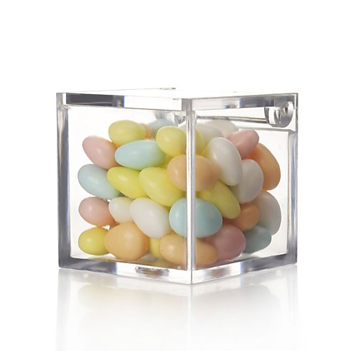 

Cubic Plastic Favor Holder with Split Joint Favor Boxes - 12pcs