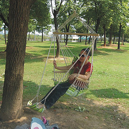 

Hammock Chair Outdoor Portable Lightweight Breathable Canvas for 1 person Camping Travel School Green