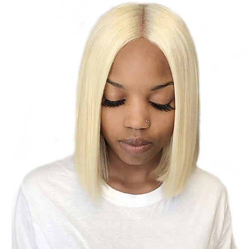 

Human Hair Lace Front Wig Bob Wendy style Brazilian Hair Burmese Hair Straight Wig 130% Density with Baby Hair Women Easy dressing Best Quality Hot Sale Women's Short Human Hair Lace Wig